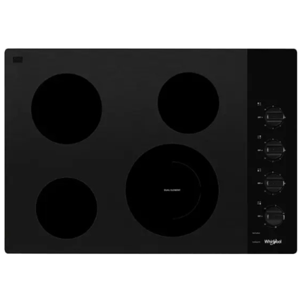 Whirlpool 30  Electric Cooktop (Black) For Discount