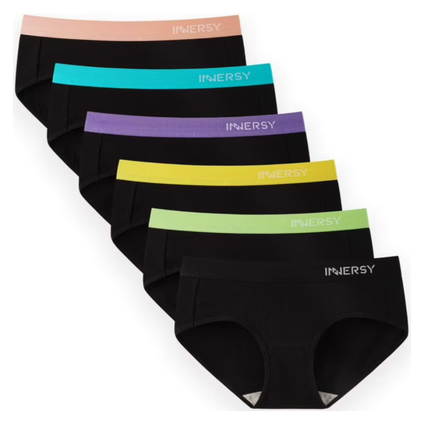 6-Pack Innersy Women s Wide Waistband Sport Cotton Panties Supply