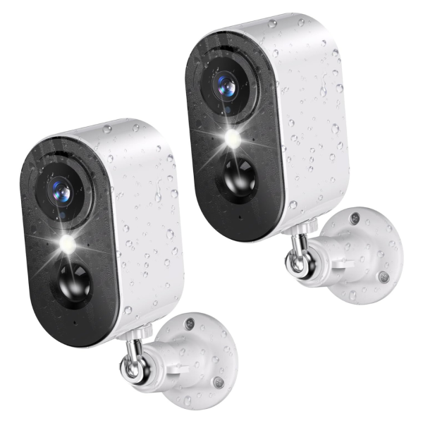 2-Pack LIWAN Wireless Outdoor 2K Battery Powered Security Cameras Online now