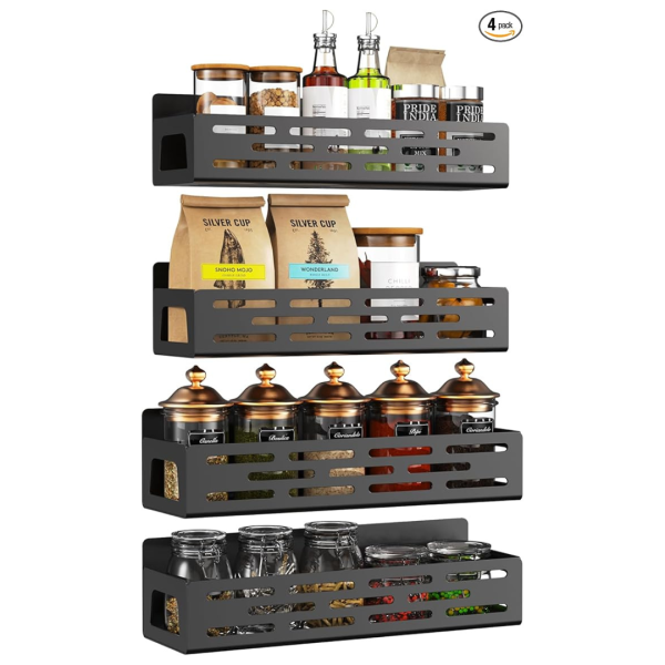 4-Pack Moveable Magnetic Spice Rack Organizer Sale