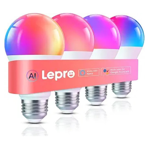 4-Pack Lepro B1 AI Smart Color Changing LED Light Bulbs Hot on Sale