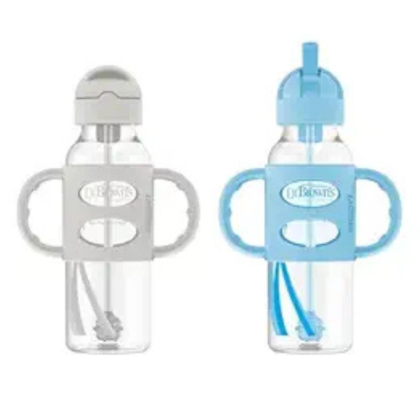 2-Pack Dr. Brown s Milestones Narrow Sippy Straw Bottle, 8 Oz Online Hot Sale