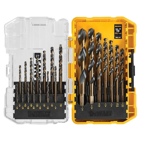21-Piece DEWALT Black Oxide Coated Hss Twist Drill Bit Set Fashion