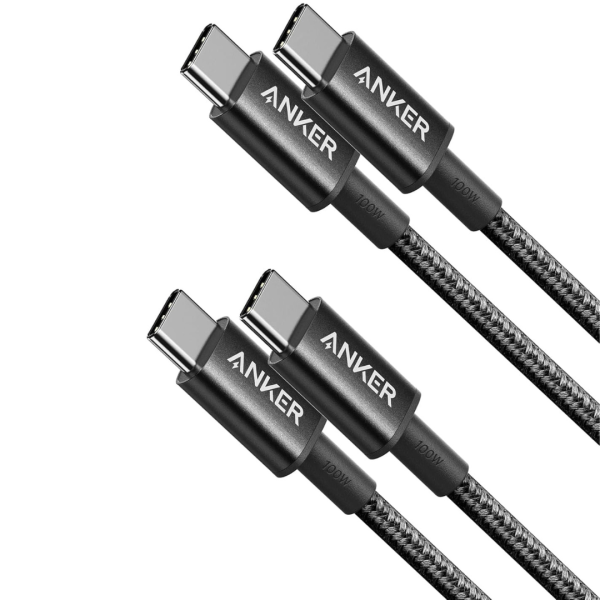 2-Pack Anker 3.3ft USB-C to USB-C Fast Charging Cable Fashion