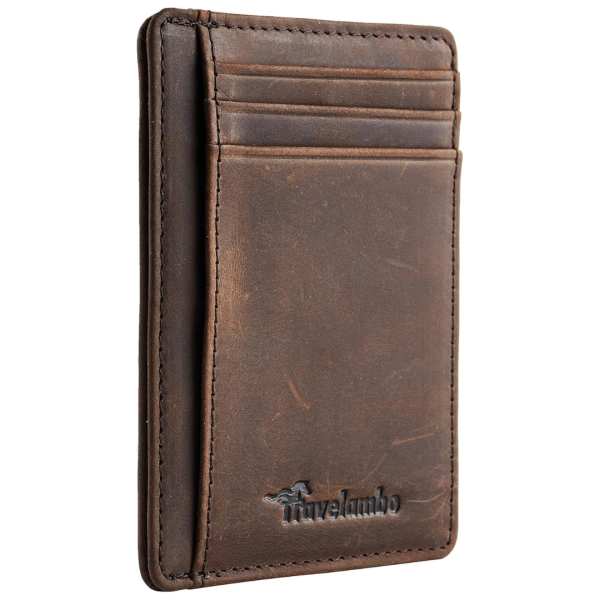 Travelambo Men s Neel Leather Magnetic RFID Wallet With Money Clip Cheap