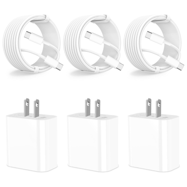 3-Pack 20W PD USB-C Power Charger Type-C Wall Charger Adapter Online Sale