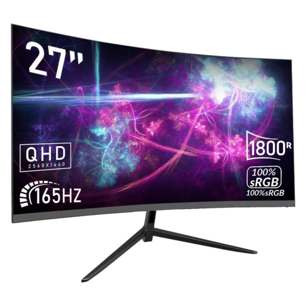 Rehisk Boston 27  Curved WQHD 165Hz 5ms HDR IPS Freesync Gaming Monitor Online now