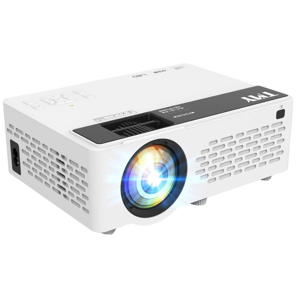 1080P Full HD 5500-Lumens Mini Projector with 100  Projector Screen For Sale