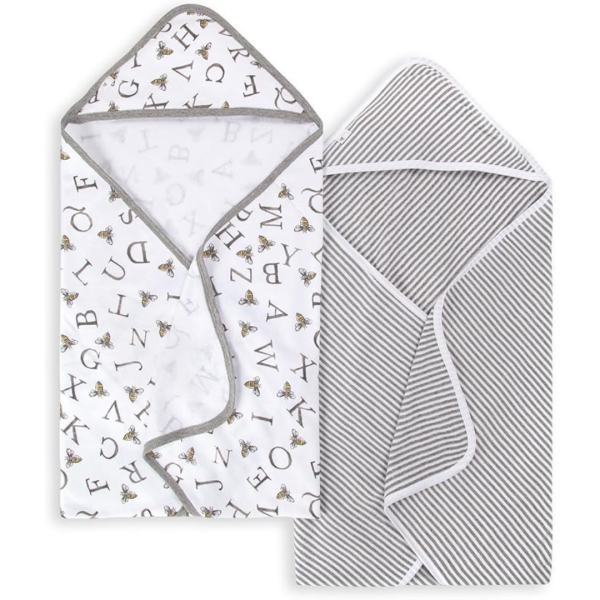 2-Pack Burts Bees Baby Soft Organic Cotton Infant Hooded Towels on Sale