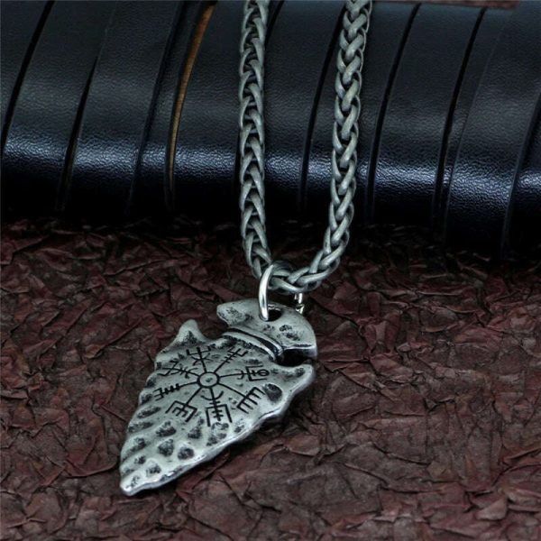 Compass Logo Viking Necklace men women Accessories Charms Pendants Signpost Success Money Happiness Antique Silver Color Jewelry Fashion - Image 3